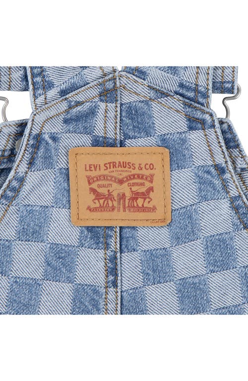 LEVI'S LEVI'S CHECK TEXTURED DENIM OVERALLS 