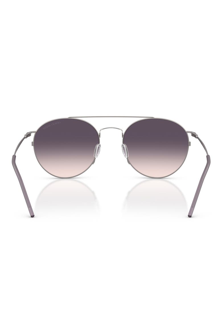 53mm Round Sunglasses, Alternate, color, GUNMETAL / PINK GRADIENT