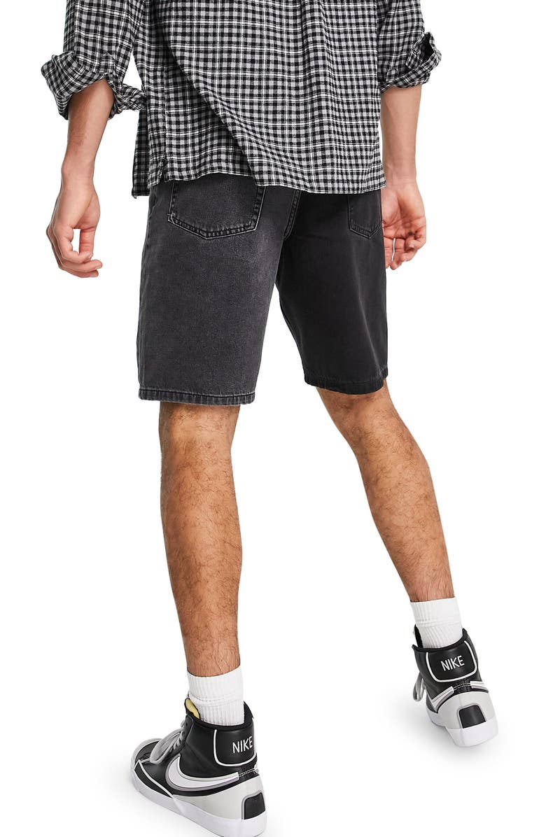 Topman Straight Leg Denim Shorts, Alternate, color,