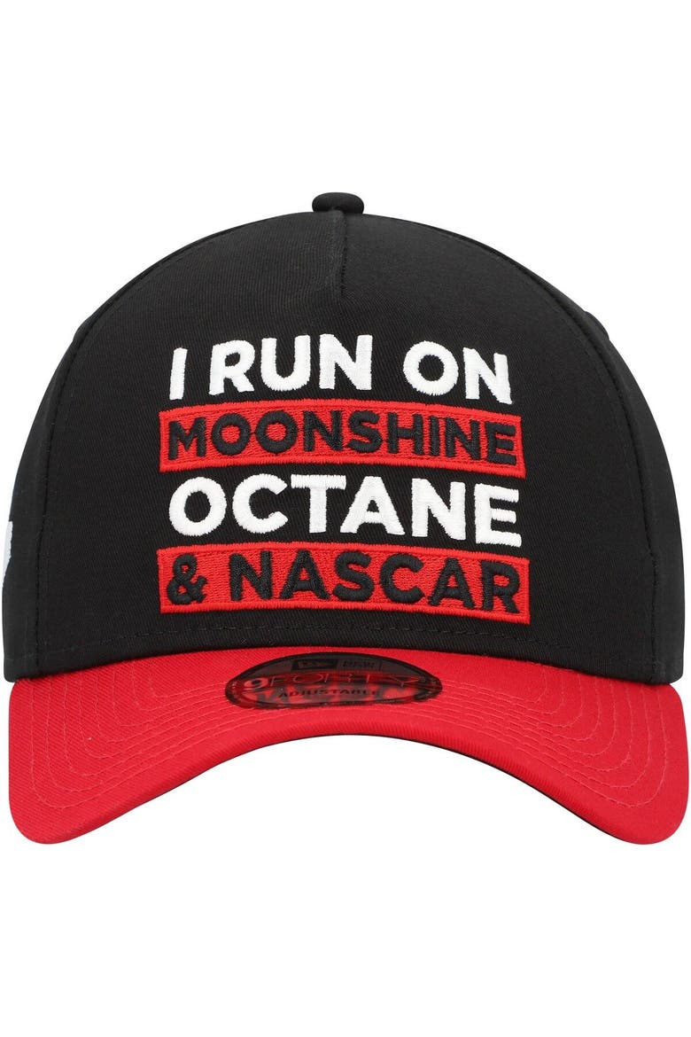 Men's New Era  Black/Scarlet NASCAR 9FORTY A-Frame Trucker Snapback Hat, Alternate, color, Black