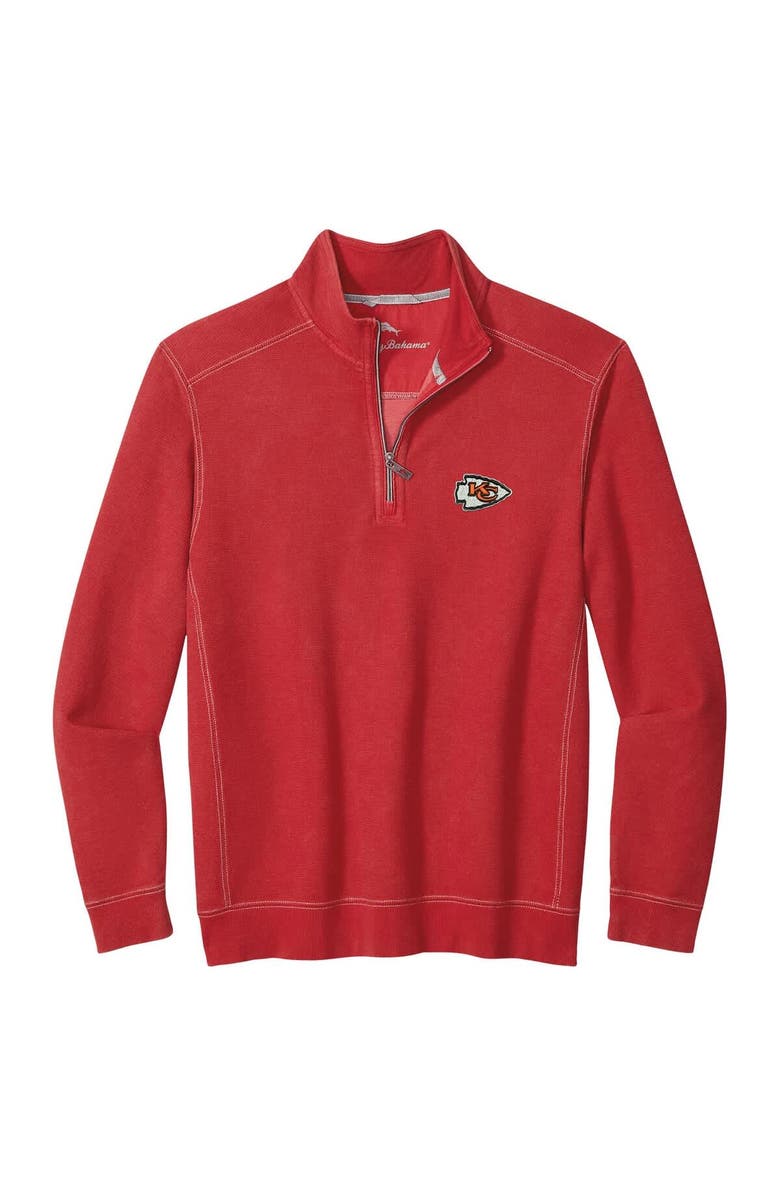 Tommy Bahama Men's Tommy Bahama Red Kansas City Chiefs Big & Tall Montego Bay Half-Zip Pullover, Alternate, color, Red