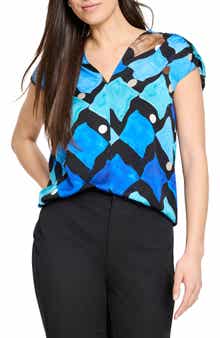NIC+ZOE Sea Glass Print Top