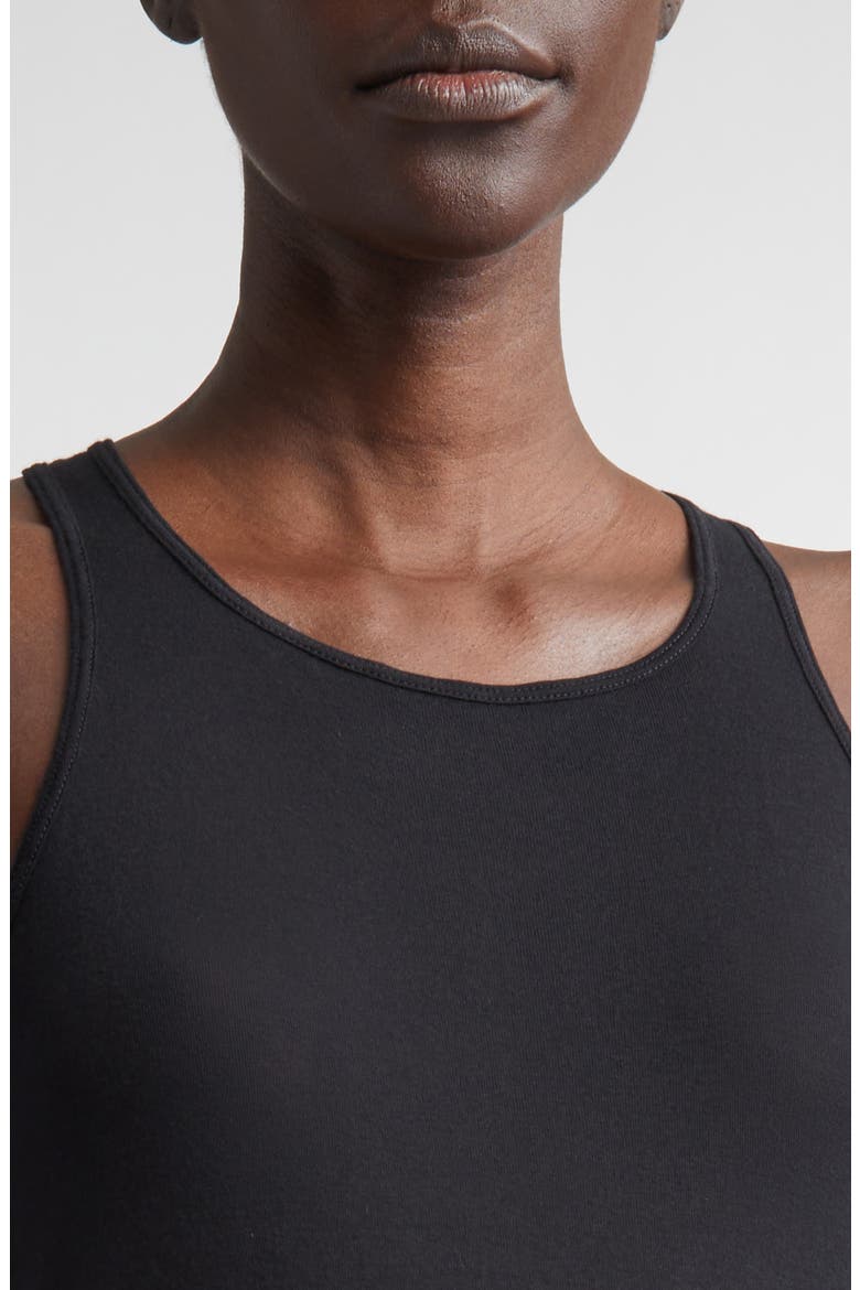 Basic Rib Cotton Tank, Alternate, color, BLACK
