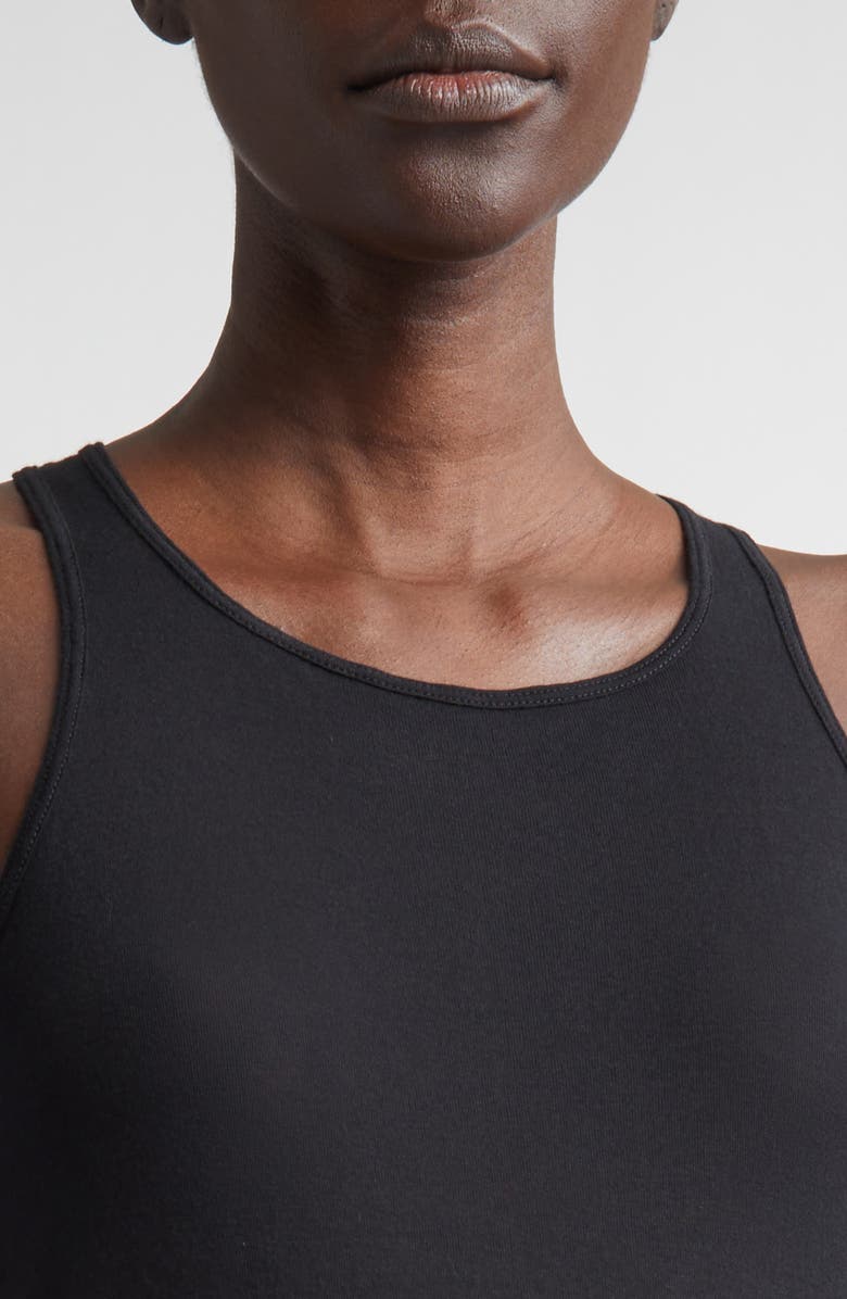 Rick Owens Basic Rib Cotton Tank, Alternate, color, Black