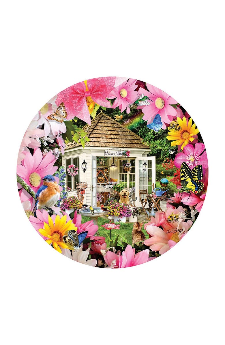 Sunsout Garden Shed in Flower 500 piece Jigsaw Puzzle for Adults Round, Alternate, color, Multicolor