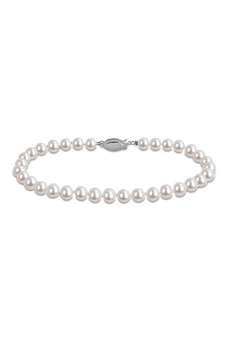 Cultured Pearl Bracelet, 5–5.5mm, Main, color, WHITE