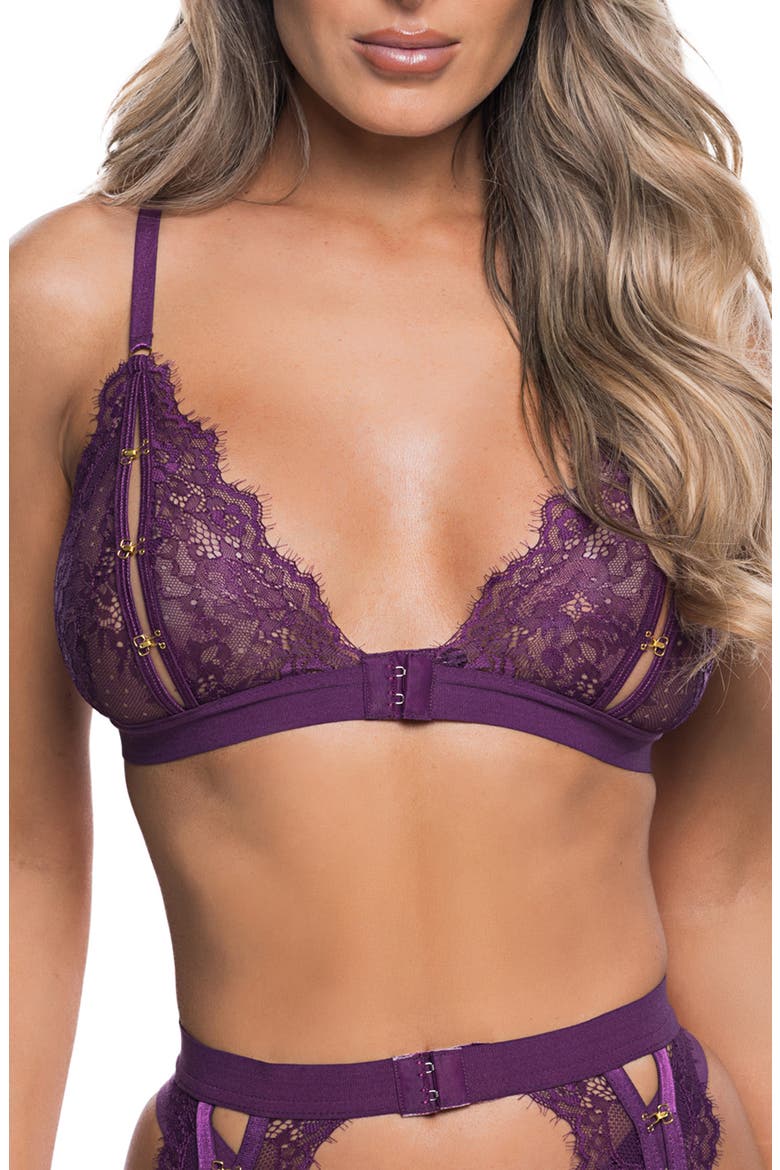 Lace Fetish Bralette, Main, color, PURPLE