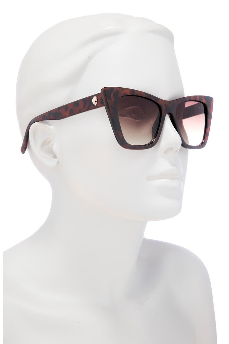 52mm Cat Eye Sunglasses, Alternate, color, CLASSIC HAVANA