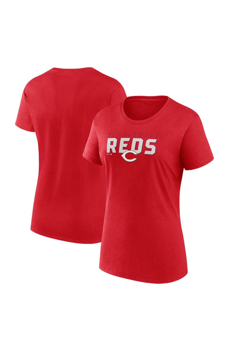 FANATICS Women's Fanatics Red Cincinnati Reds Lean T-Shirt, Main, color, 