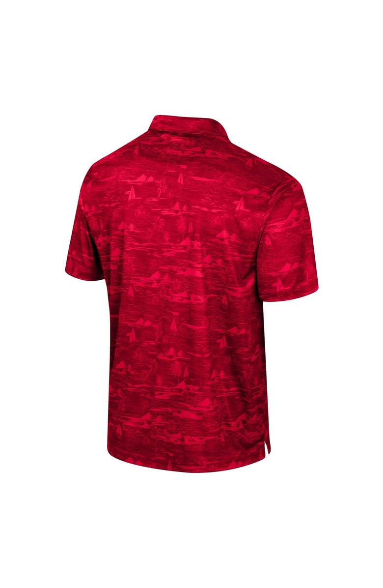 COLOSSEUM Men's Colosseum Red Utah Utes Daly Print Polo, Alternate, color, Red