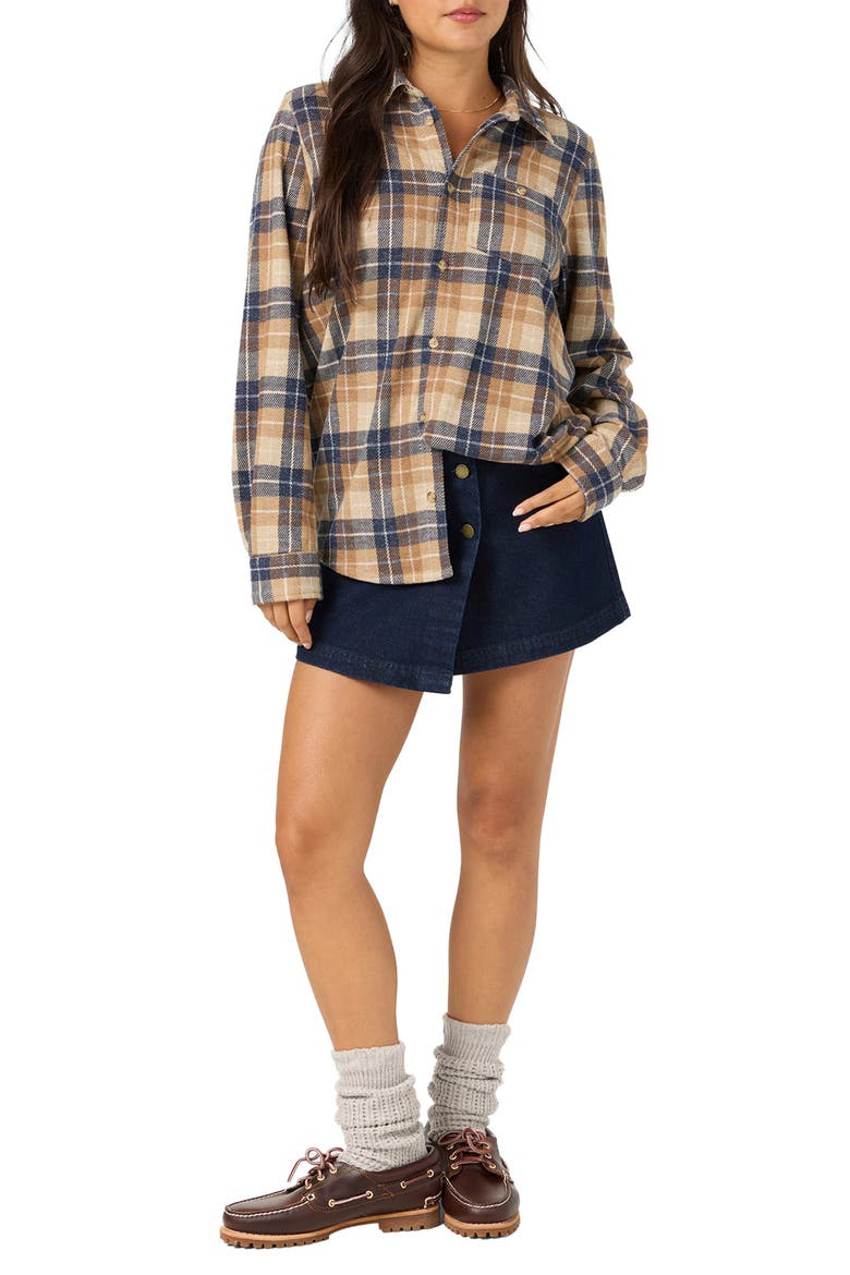 Jorgina Plaid Long Sleeve Knit Top, Alternate, color, WOODSHACK