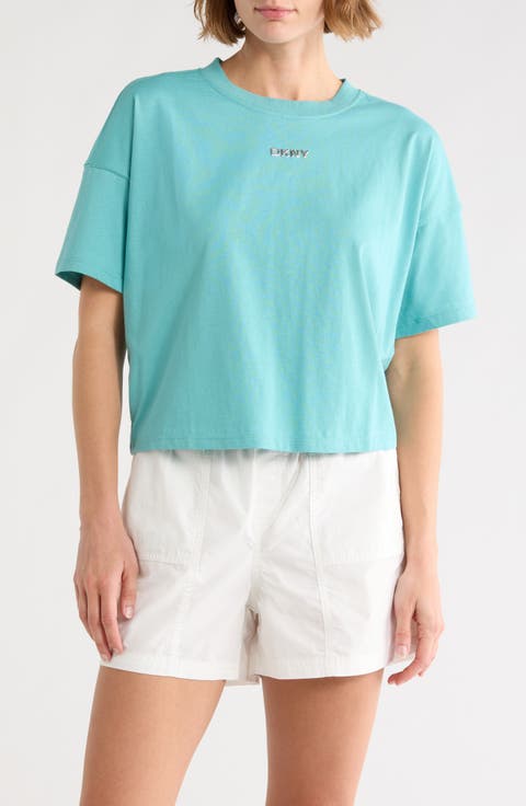 Metallic Bubble Logo Cotton T-Shirt