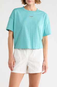 DKNY Metallic Bubble Logo Cotton T-Shirt