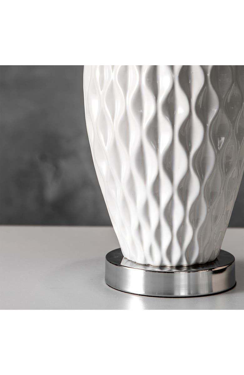 NULOOM 28" Celine Textured Ceramic Linen Table Lamp, Alternate, color,