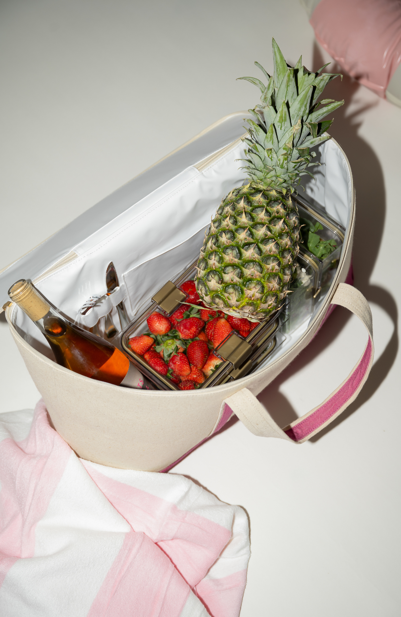 Modern Picnic THE COOLER, Alternate, color, White Canvas