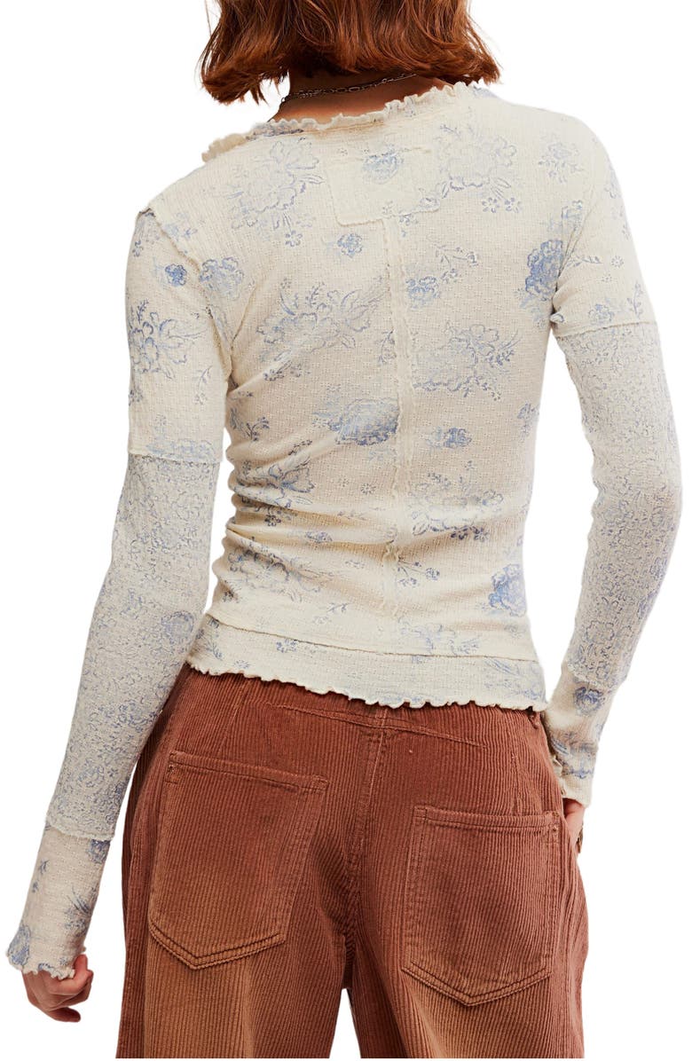 Free People Clover Floral Thermal Top, Alternate, color, 