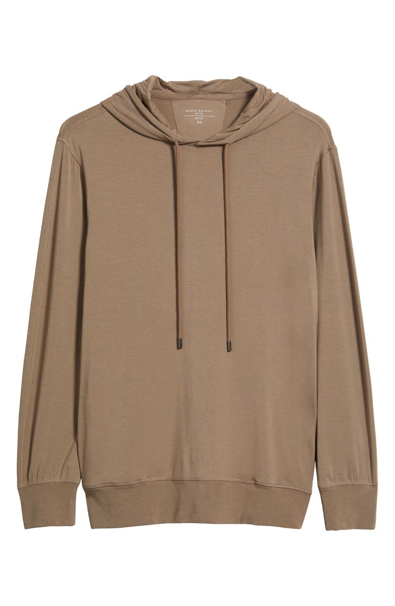 Daniel Buchler Sleek Pajama Hoodie, Alternate, color, Brown