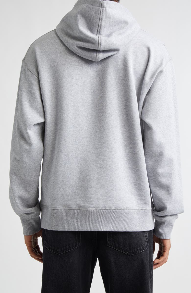 Balmain Logo Graphic Hoodie, Alternate, color, Yeq Grey/ Black