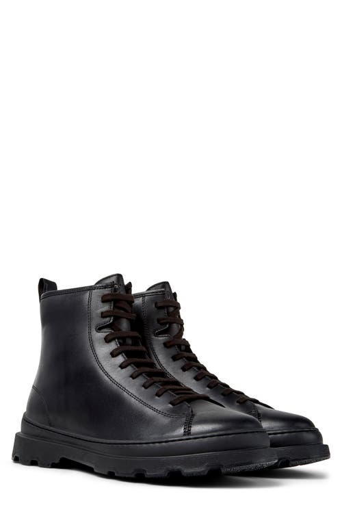 Camper Brutus Lace-up Leather Boots In Black