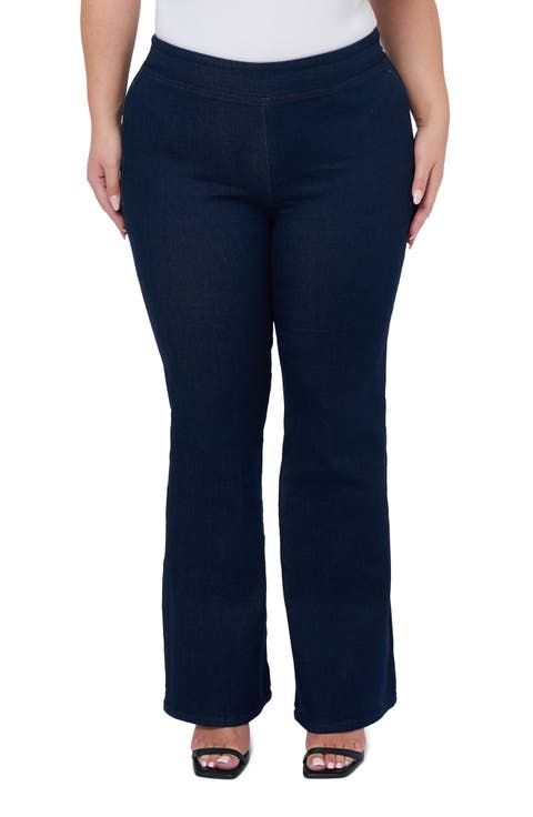 Revenge Flare Leg Jeans (Plus)