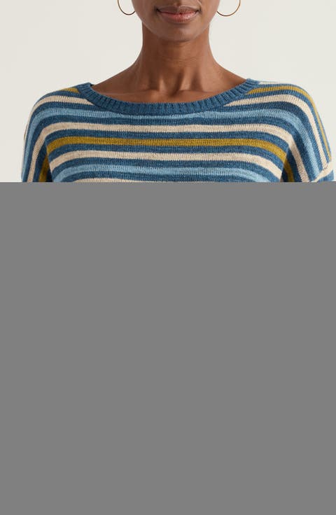 Knavock Stripe Organic Cotton & Linen Sweater