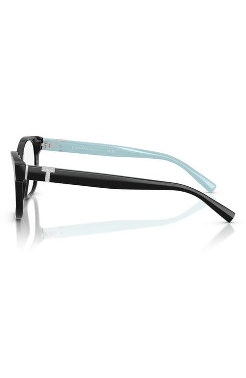 Tiffany & Co . 55mm Pillow Optical Glasses In Black/blue/demo Lens