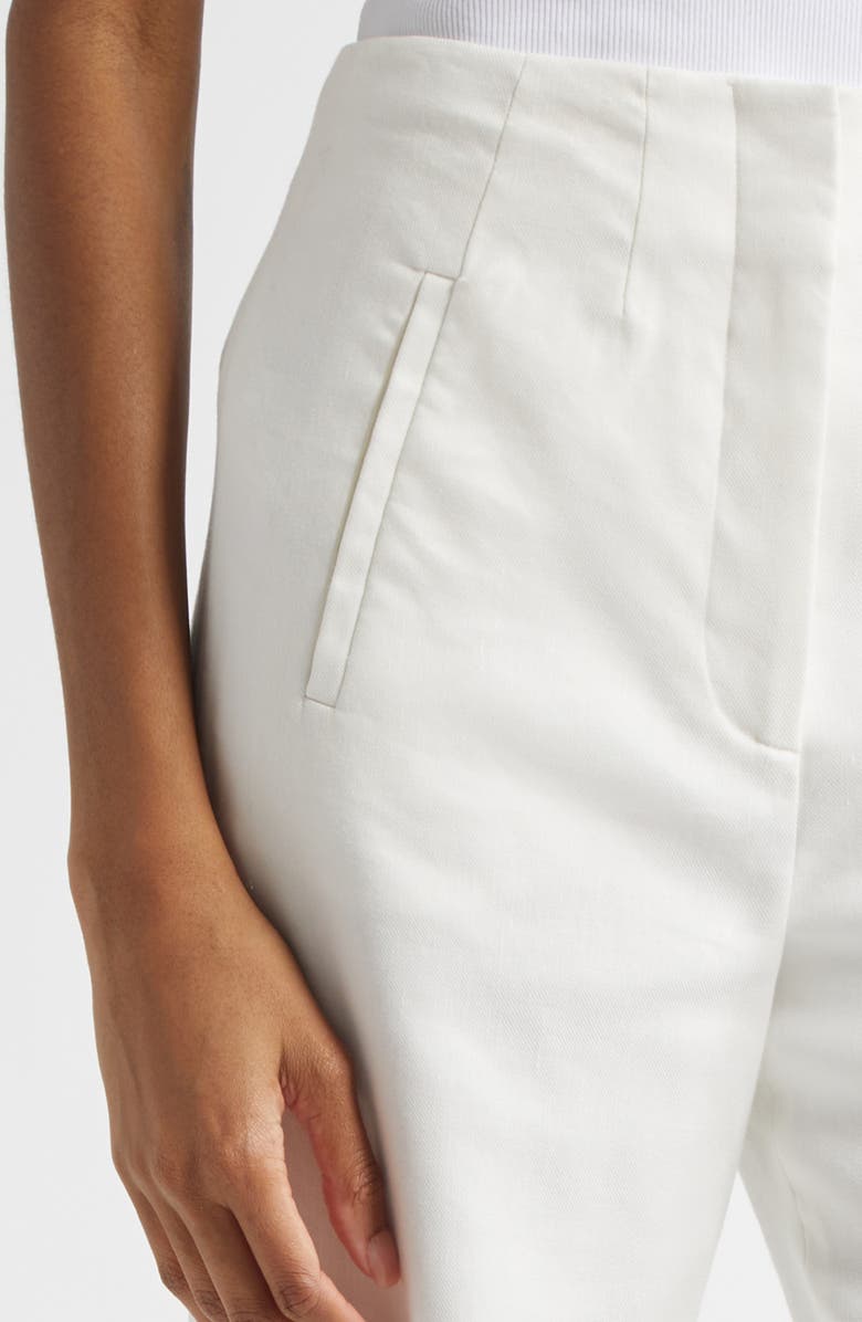 Veronica Beard Jude Wide Leg Linen Blend Pants, Alternate, color, Off White