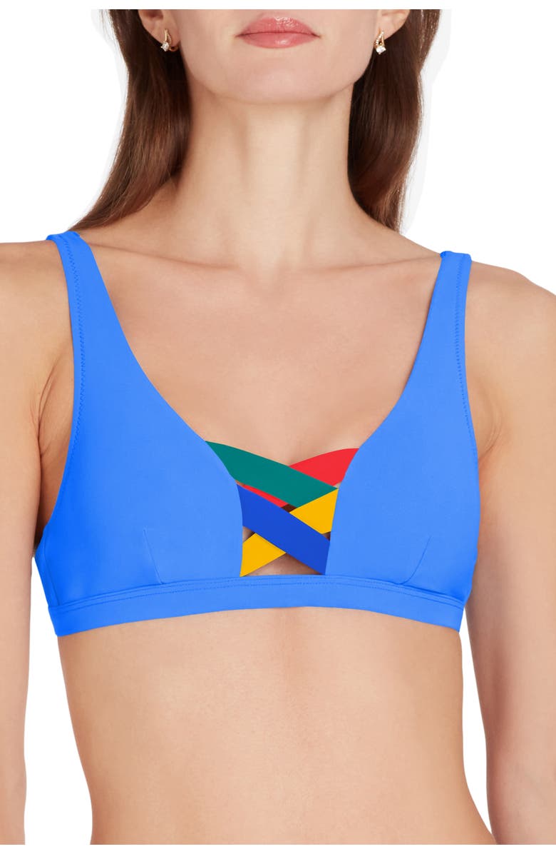 VALIMARE Martinique Bandage Bikini Top, Alternate, color, Blue