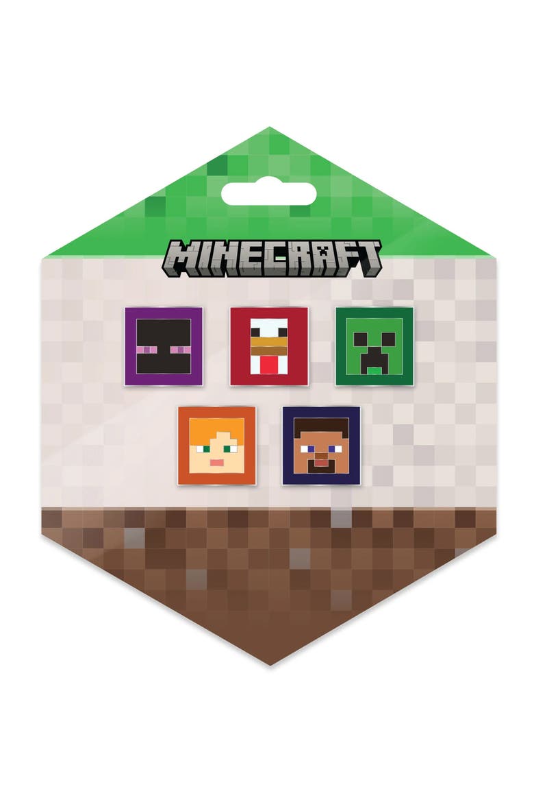 Set of 5 Minecraft Collector Lapel Pins, Main, color, MULTI