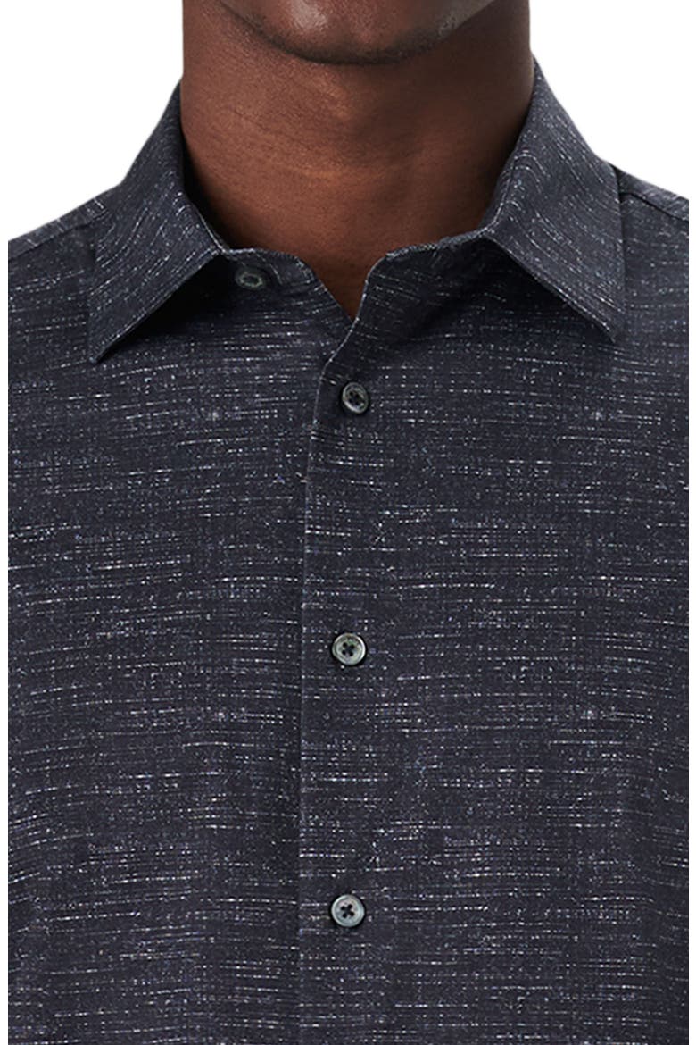 OoohCotton® Button-Up Shirt, Alternate, color, BLACK