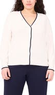 Halogen® Tipped V-Neck Cardigan