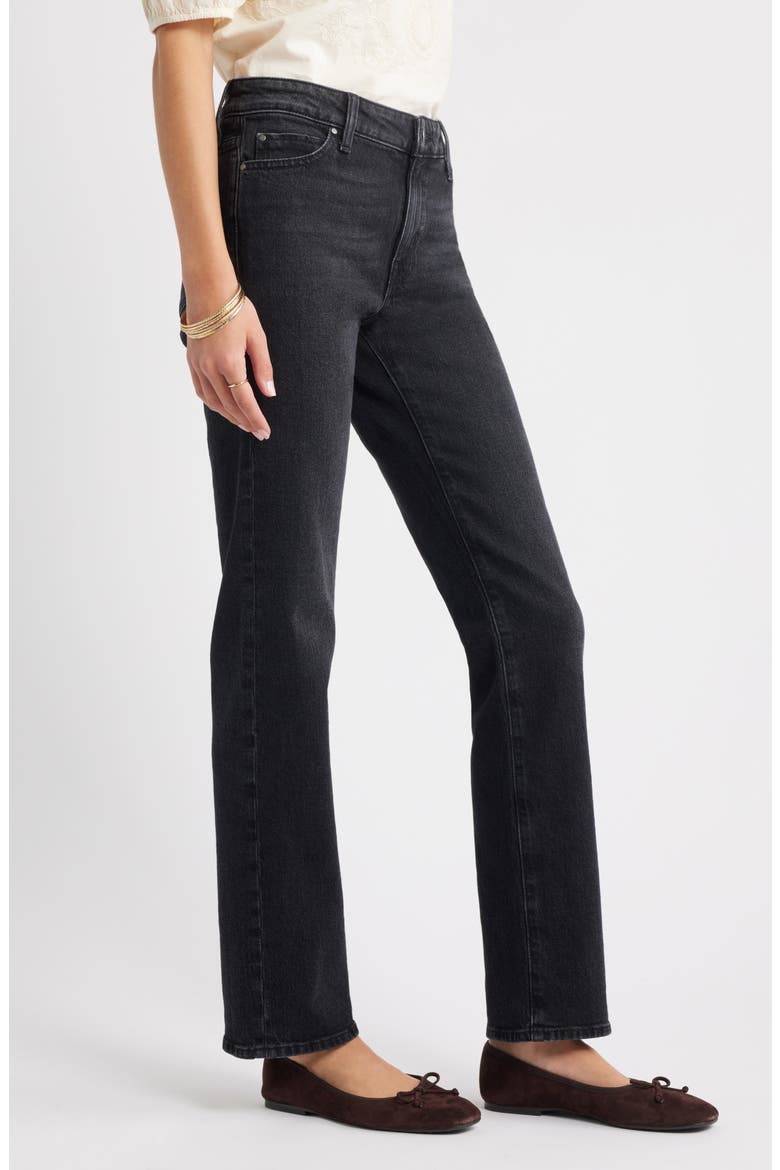 Mid Rise Straight Leg Jeans, Alternate, color, BLACK WASH