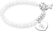 Tiny Blessings Sterling Silver Signature White Crystal with Cross Bracelet