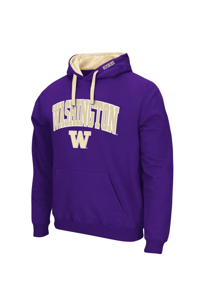 Men's Colosseum Purple Washington Huskies Big & Tall Arch & Logo 2.0 Pullover Hoodie, Alternate, color, Purple