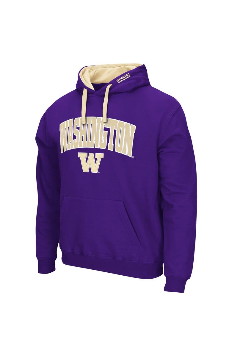 COLOSSEUM Men's Colosseum Purple Washington Huskies Big & Tall Arch & Logo 2.0 Pullover Hoodie, Alternate, color, Purple