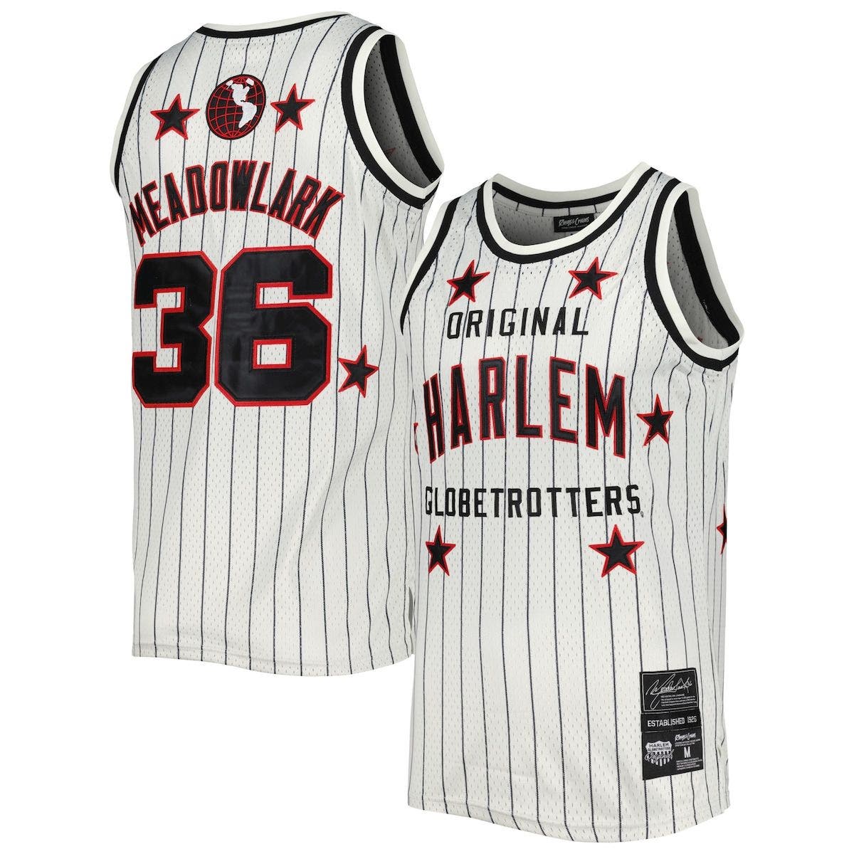 Men's Rings & Crwns Meadowlark Lemon White Harlem Globetrotters