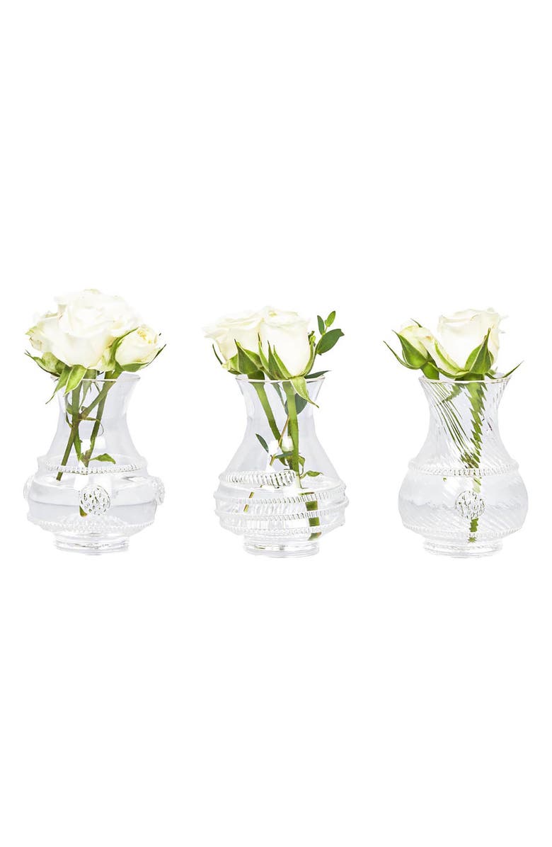 Juliska Set of 3 Mini Vases, Alternate, color, Clear