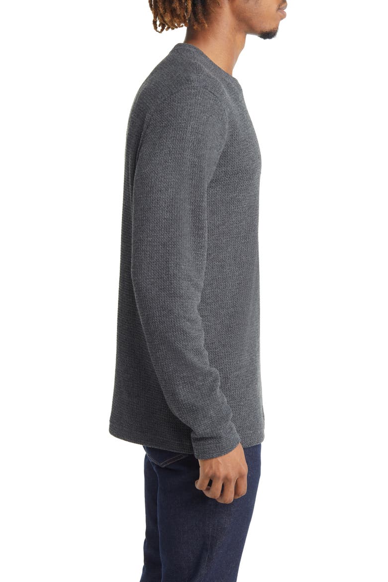Cloud Waffle Crewneck Tee, Alternate, color, CHARCOAL