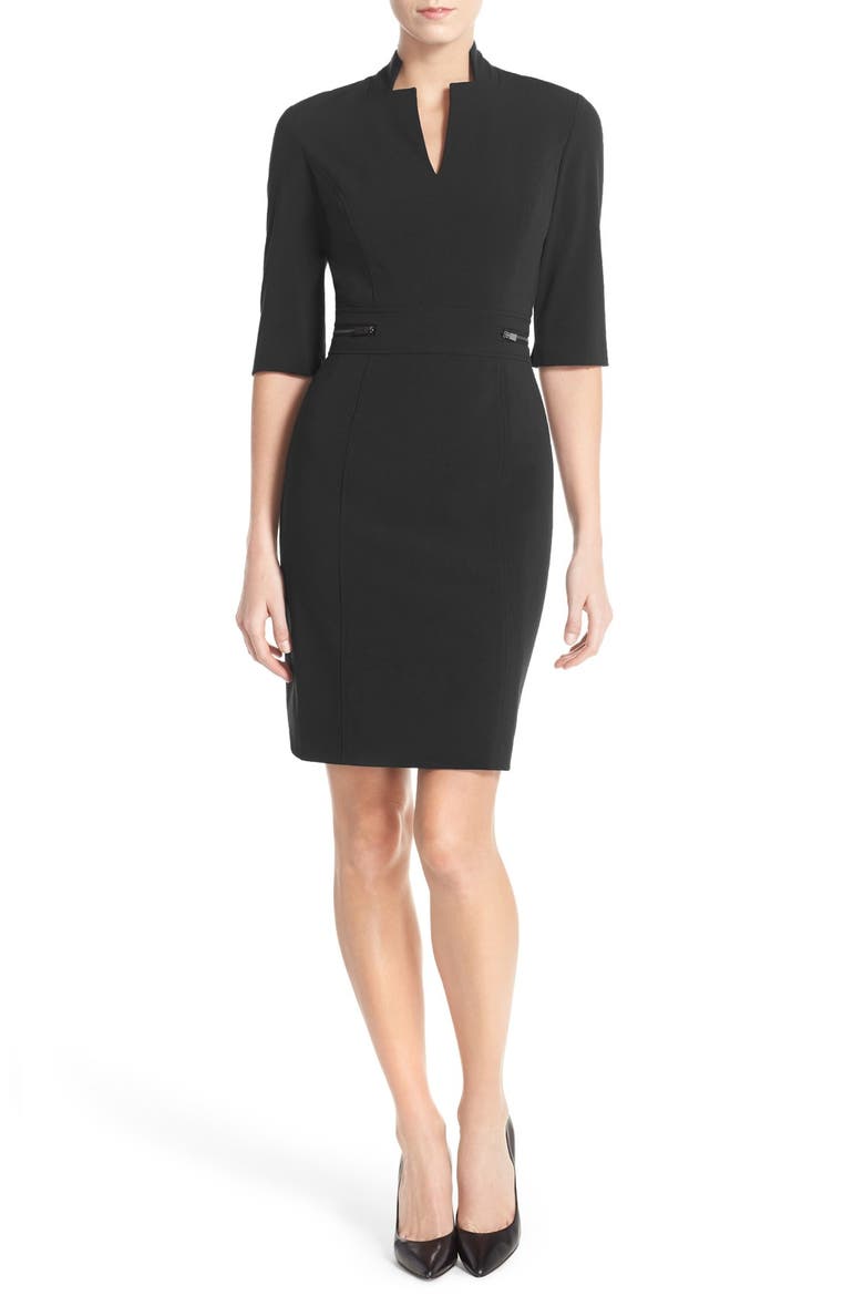 Sheath Dress, Main, color, BLACK
