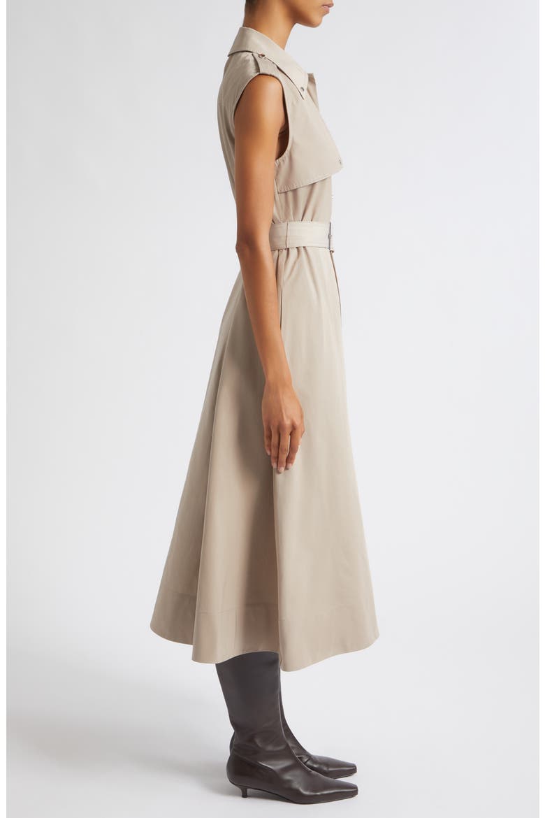 Gail Button Front Midi Dress, Alternate, color, TAUPE