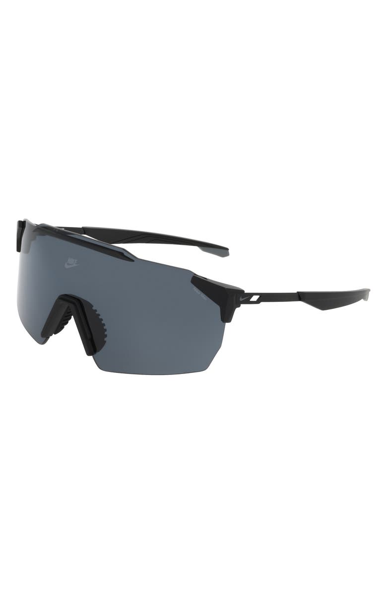 Nike Limitless 61mm Shield Sunglasses, Alternate, color, Matte Black / Grey