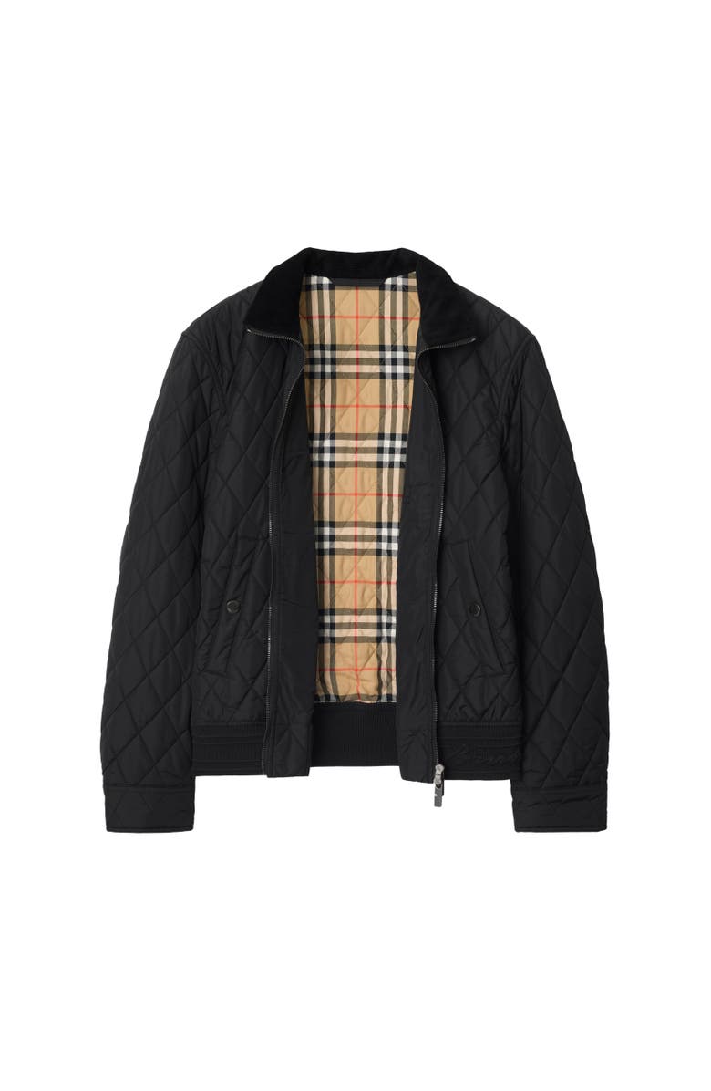 Burberry Quilted Nylon Jacket, Alternate, color, Black