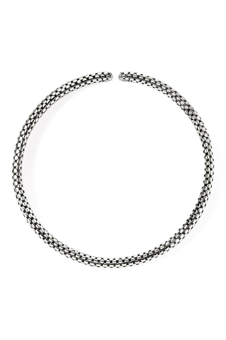 Dot Coil Choker Necklace, Alternate, color, SILVER