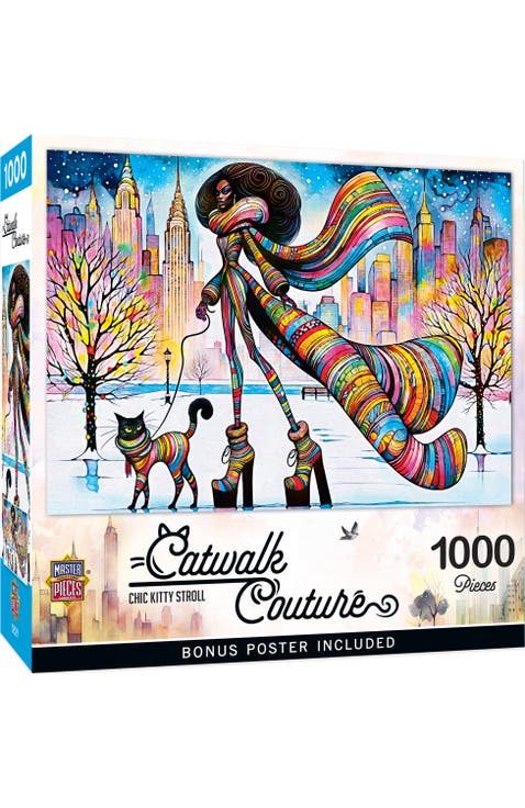 Chic Kitty Stroll 1000 Piece Puzzle