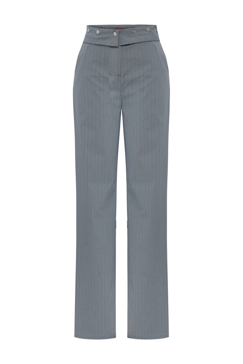 Woven Pant With Metal Button, Main, color, grey