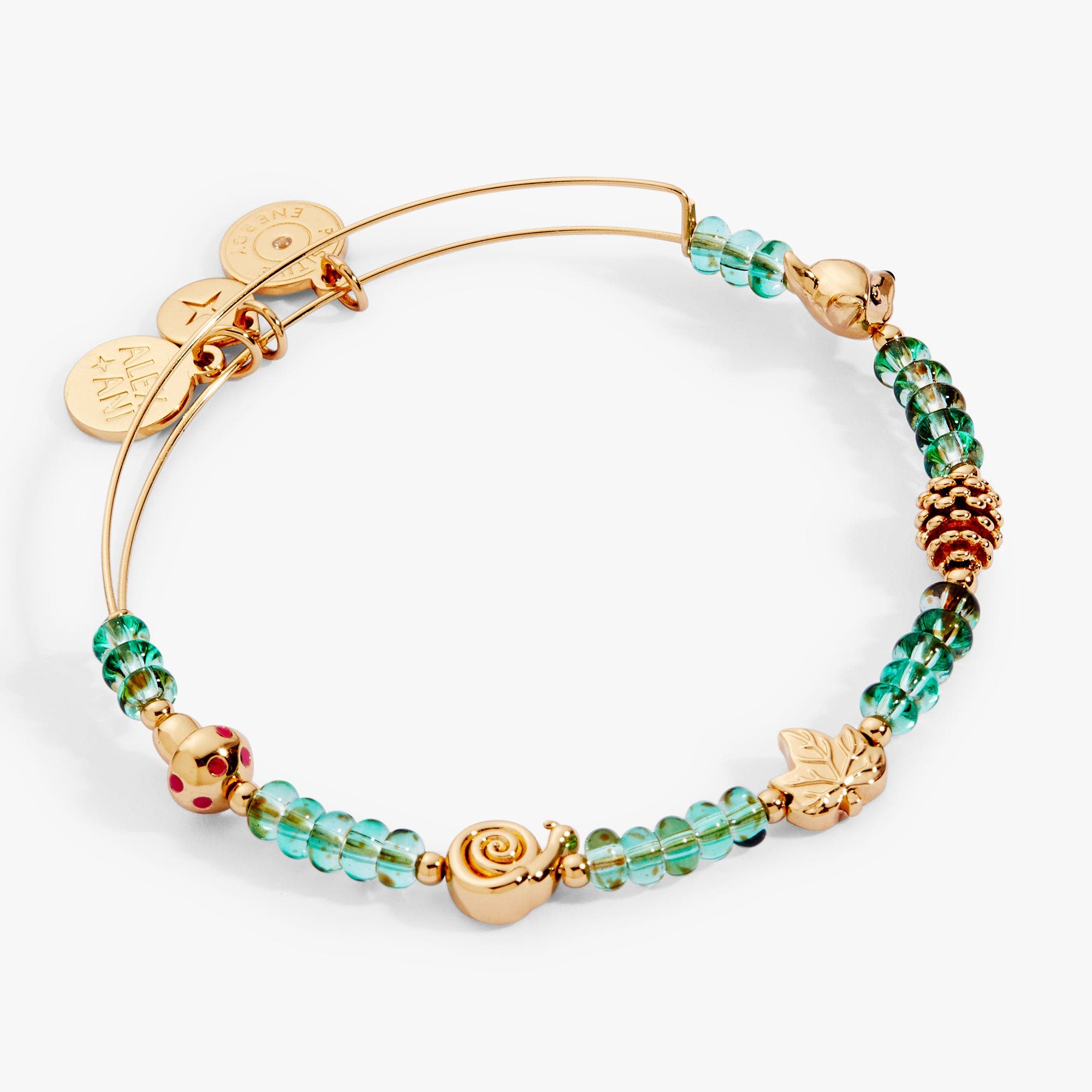 Alex and Ani Woodland Green Glass Beaded Bangle (Women) | Nordstrom