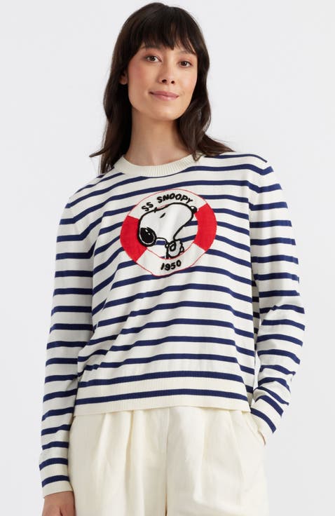 Snoopy Nautical Breton Sweater