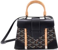 Pre-Owned Goyard Structured Saigon Top Handle Bag Coated Canvas with Leather Mini