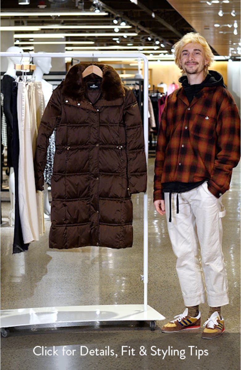 Emery Faux Fur Trim Down, Feather & Synthetic Fill Puffer Coat, sales video thumbnail