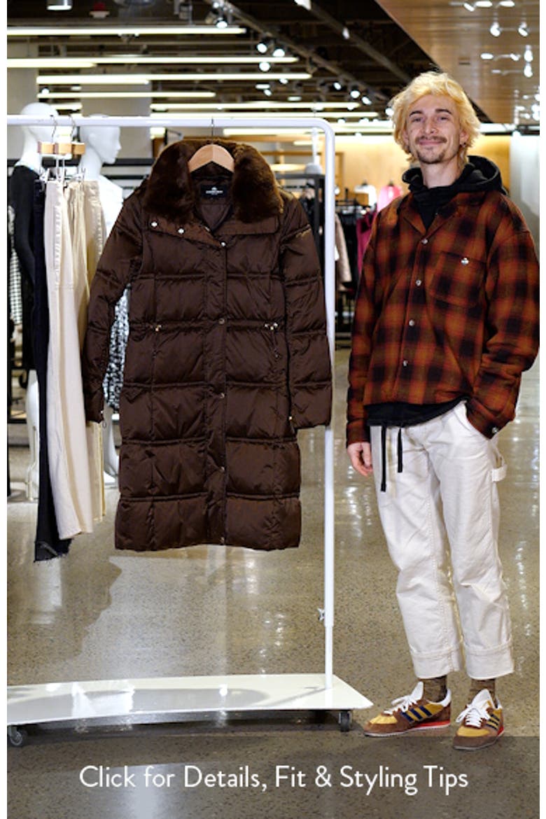 Emery Faux Fur Trim Down, Feather & Synthetic Fill Puffer Coat video